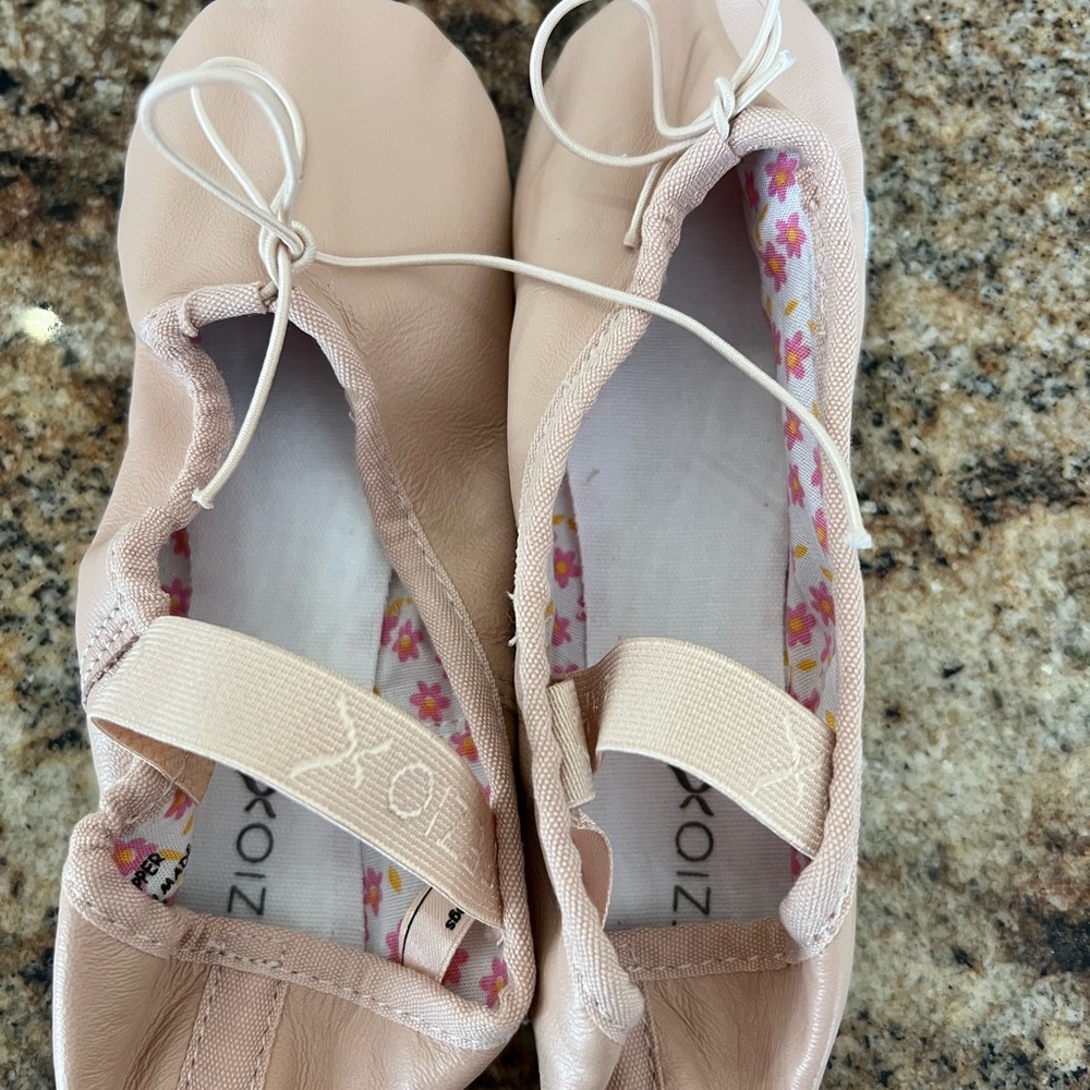 Pink Ballet Flats with Bow Detail and Elastic Strap